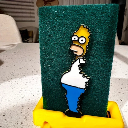 Homer backs Into the Bushes sponge holder – The Ultimate Kitchen Meme Upgrade! 🚀🧽
