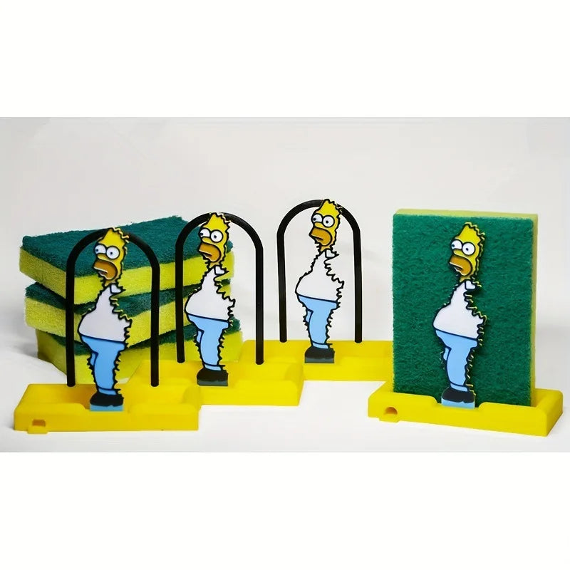 Homer backs Into the Bushes sponge holder – The Ultimate Kitchen Meme Upgrade! 🚀🧽